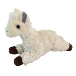 Aurora Mini Flopsy Llama Alpaca Plush 7" White Stuffed Animal Toy